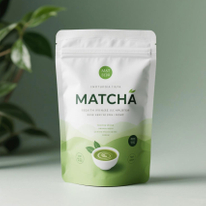 Certified Compostable Custom Stand Up Matcha Pouch
