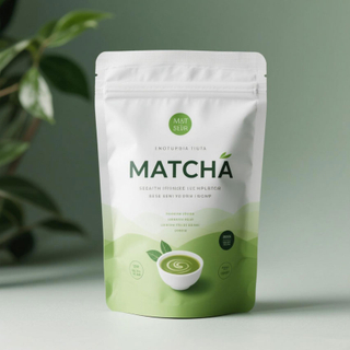 Certified Compostable Custom Stand Up Matcha Pouch