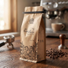 Factory Sale Certified Compostable Zipper Flat Bottom Coffee Bags with Valve And Tin Tie