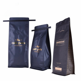 Wholesale High Quality Standing Biodegradable Customized Printed 250g 500g 1kg Flat Bottom Coffee Zipper Bag with Valve