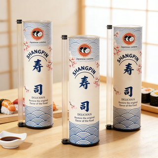 Custom Cardboard Packaging Sushi Push Pop Tube
