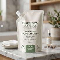 Custom Recyclable Cosmetic Spout Pouch