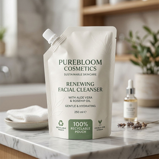 맞춤형 재활용 화장품 주둥이 파우치