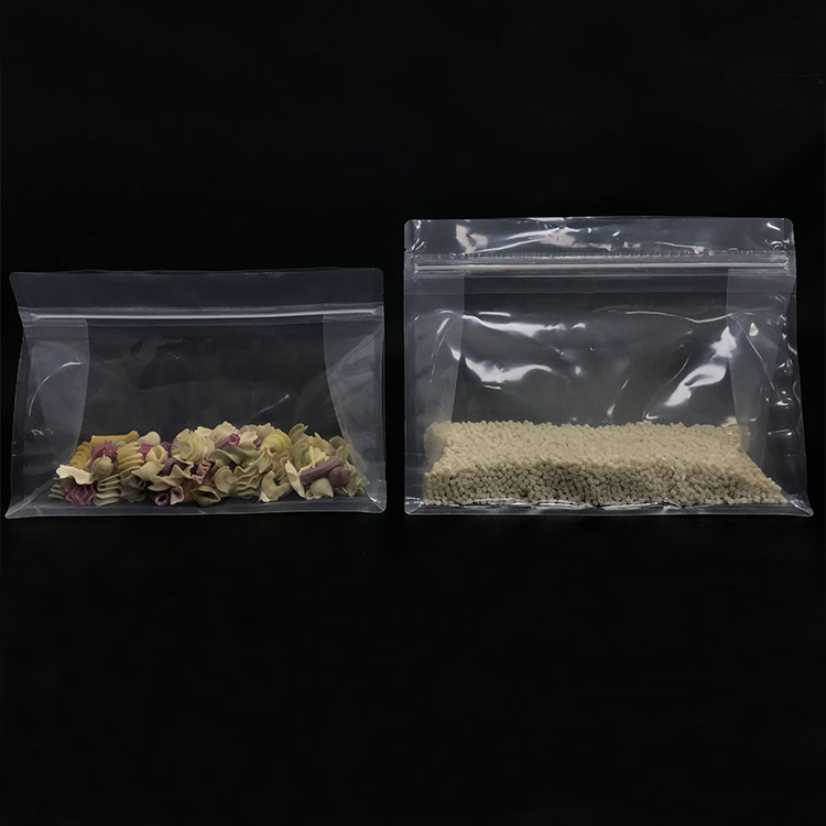 지퍼가있는 재활용 가능한 250g 1000g 투명 사각형 바닥 가방