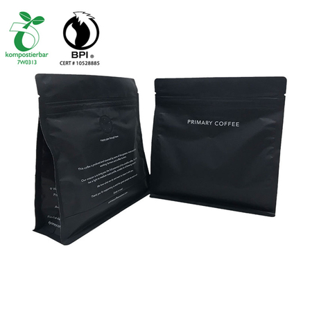 Custom printed Matt Black Coffee packaging bag in 100