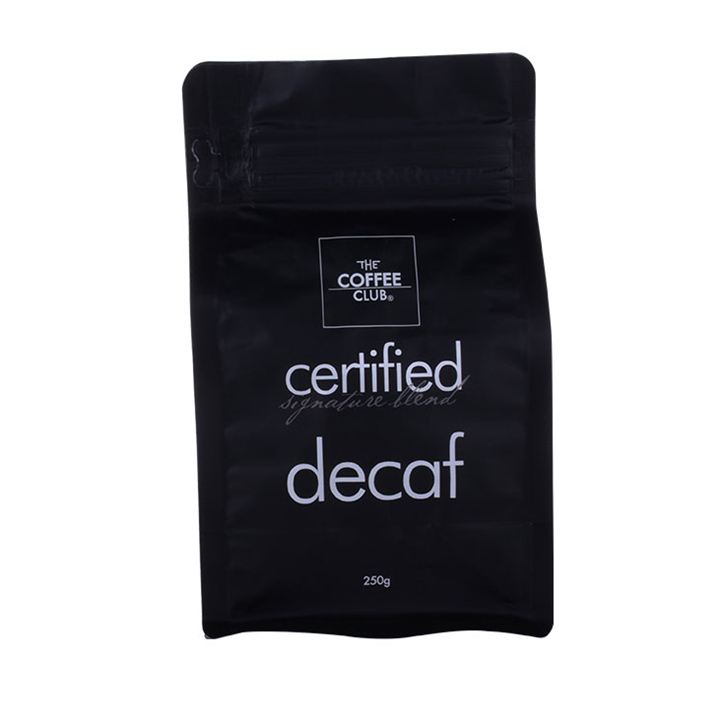Recyclable Certified Black Block Bottom Brewing Coffee Pouch