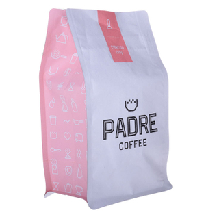 OEM Printing Foil Laminated Coffee Pouch Front Zipper Resealable Flat Bottom Food Packaging Bag