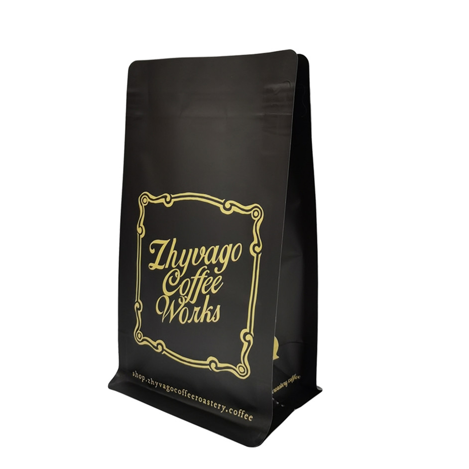 Reusable Pocket Zipper Aluminium Bag Ground Coffee Powder Box Pouch