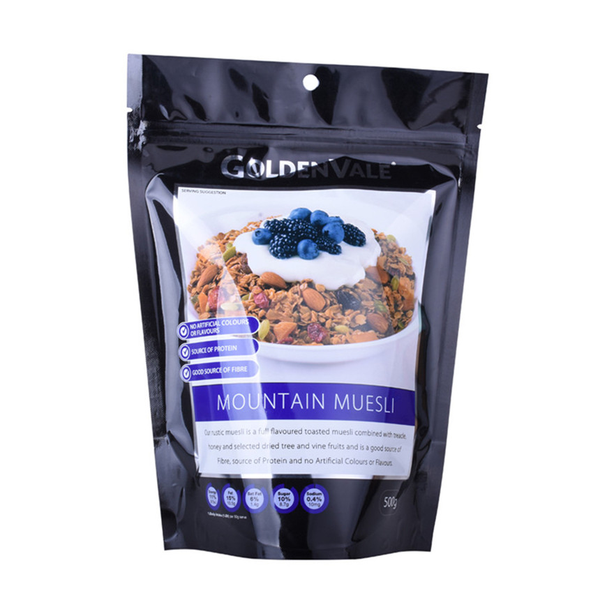 400G Mat Biodegradable Granola musli Kraft Stand Up Torebka do żywności