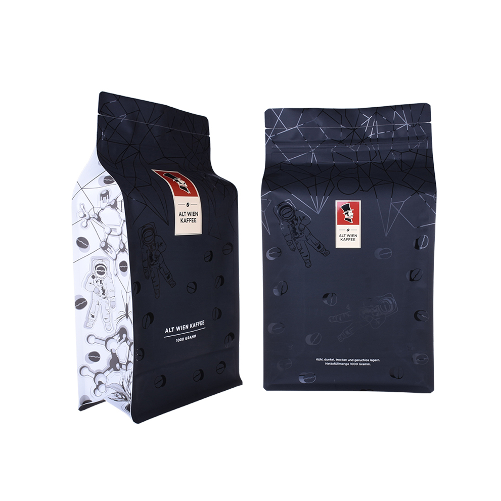 Nhà sản xuất chuyên nghiệp Zipper Top Top Recyable Woven Flat Bottom Tea Tea với van