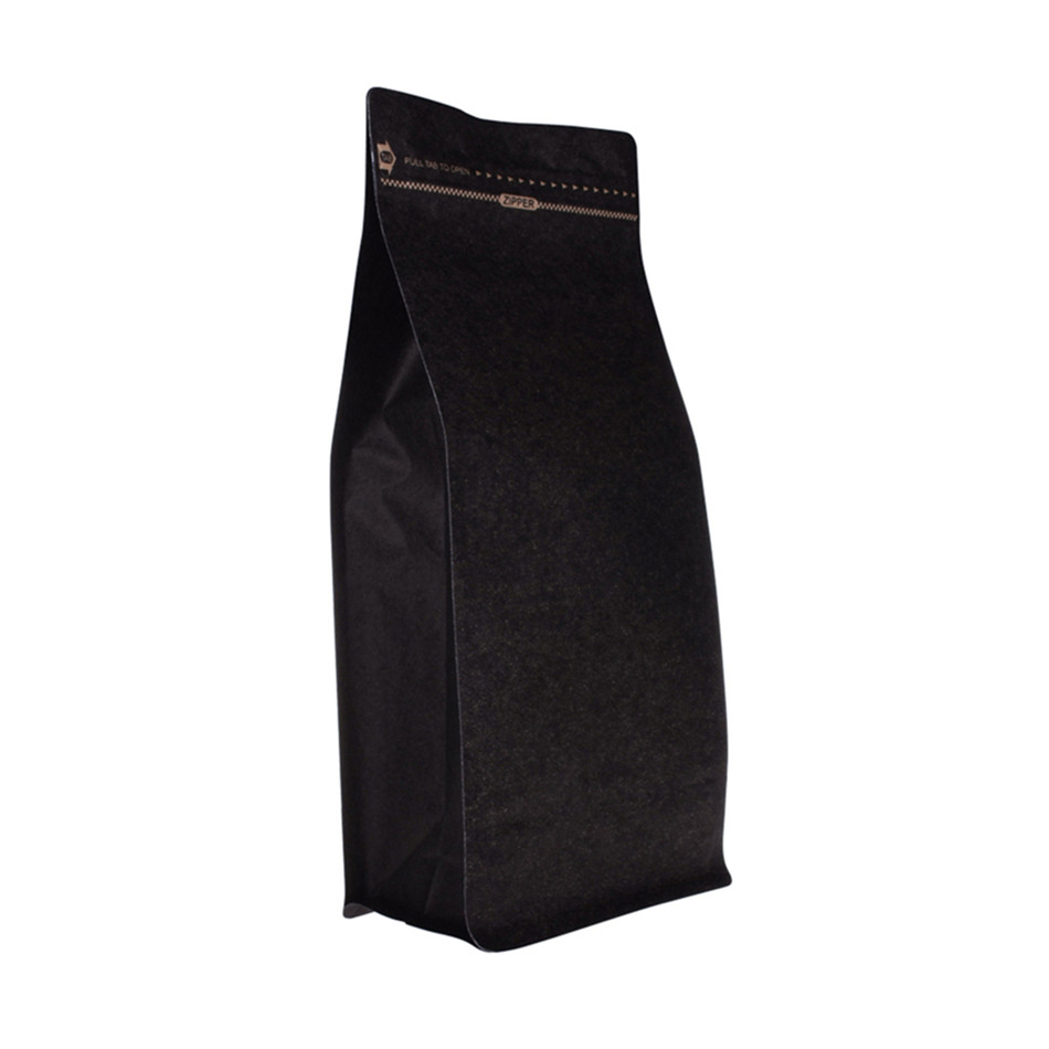 500g lager Uprintet biologisk nedbrytbar ventil Kraft Box Zipper Coffee Pose