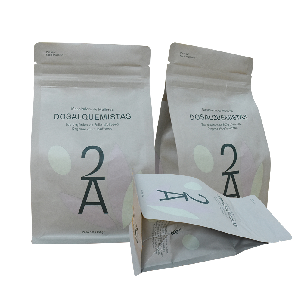 Emballage alimentaire compostable en gros sacs de feuilles de thé biodégradable sacs