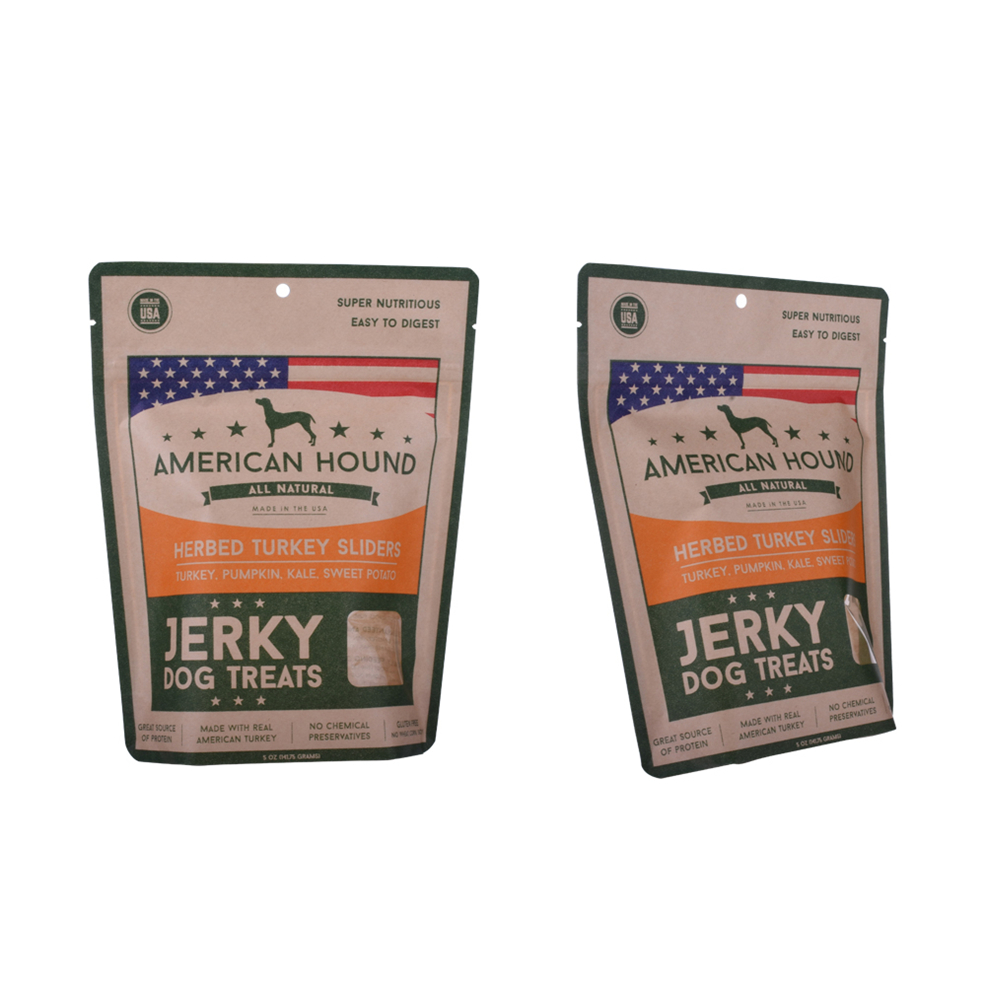Eco Friendly Cellophane Dog Food Paper Bags Biodegradable Stand Up Pouches Recyclable UK