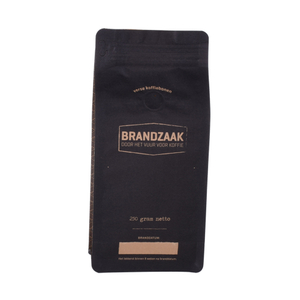 Laminated Recyclable Kraft Paper Coffee Bag Block Bottom Pouch