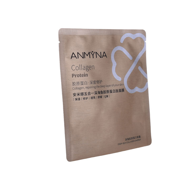 Free Design Custom Cosmetic Sachet Easy Tear Paper Laminated Heat Seal Flat Bag Eco Friendly