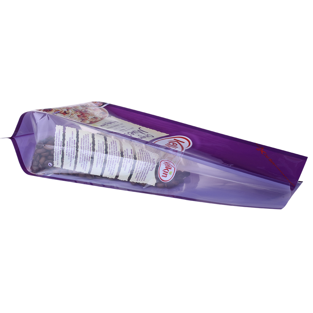 Custom Self Sealing Transparent Side Gusset Pouch Granola Packaging Food Grade Plastic Recycled Bag