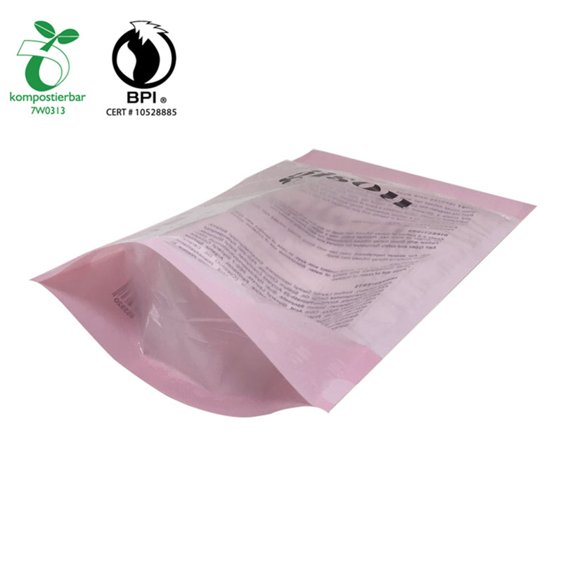 Logo di stampa personalizzato Grado alimentare Arrompimento del mais ad alta barriera Kraft carta Kraft Stand Up Bolsa Zip Doypack dalla Cina