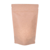 Dypack Ziplock Brown White Kraft Craft Paper Stand Up Pouch pour noix