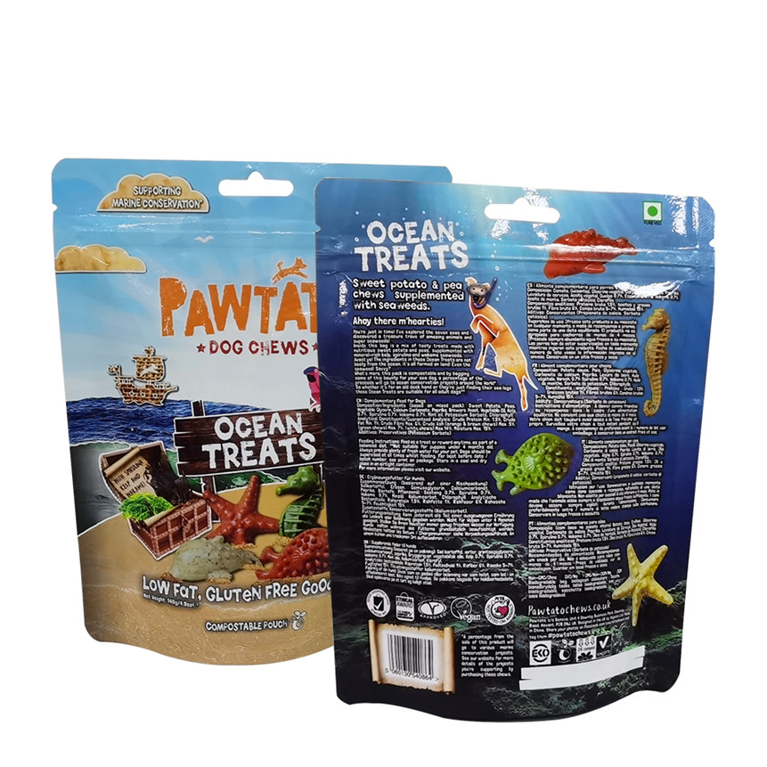 Tùy chỉnh con dấu nhiệt không thấm nước tùy chỉnh kraft stand up pouches