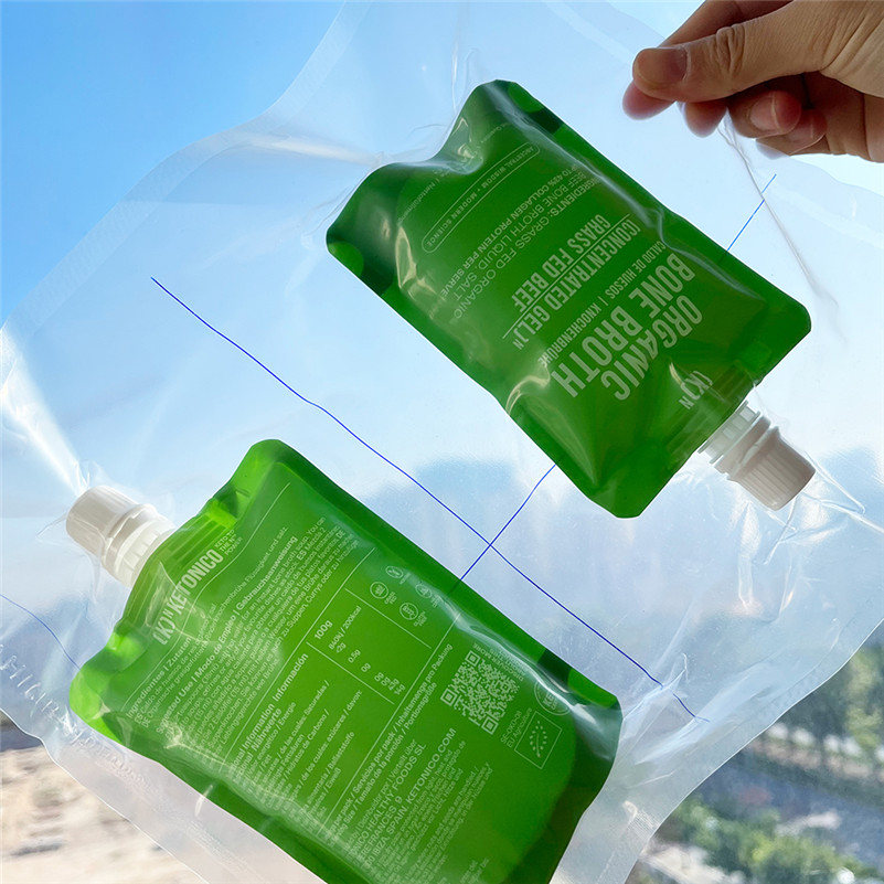 Custom Product Compostable Laminated Three Side Seal Sustainable Frozen Food Packaging