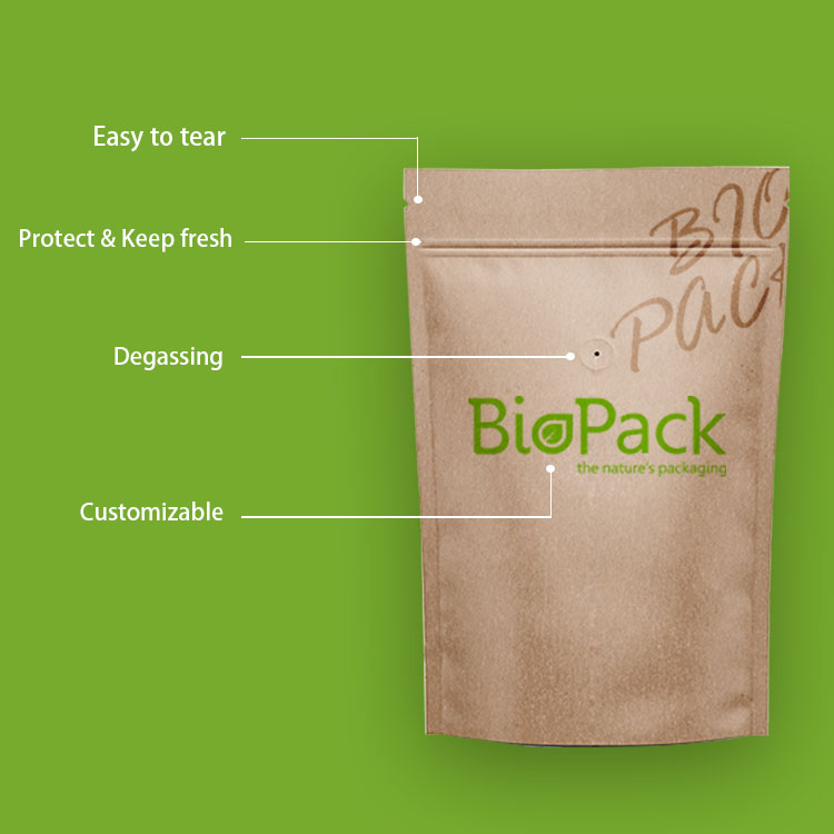Custom Reclosable PLA Stand Up Pouch Factory Near Me