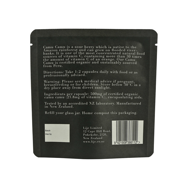 Papier à collation noire imprimée à imprimé Matte Papier transparent