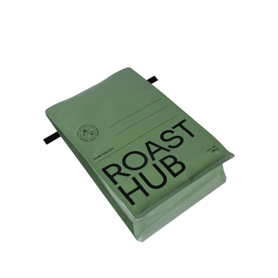 Recycle Side Seal Pouch Paper Bag With Zipper Packaging Chocolate