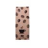 Kompostabel flat bunnkaffe ventilpose med varm stempling 
