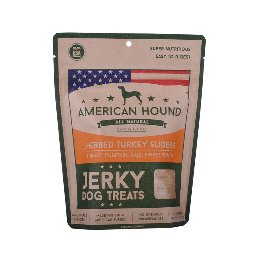 Custom Compostable Standup Natural Grain Free Gluten Free Soft Chewy Dog Treat Pouch