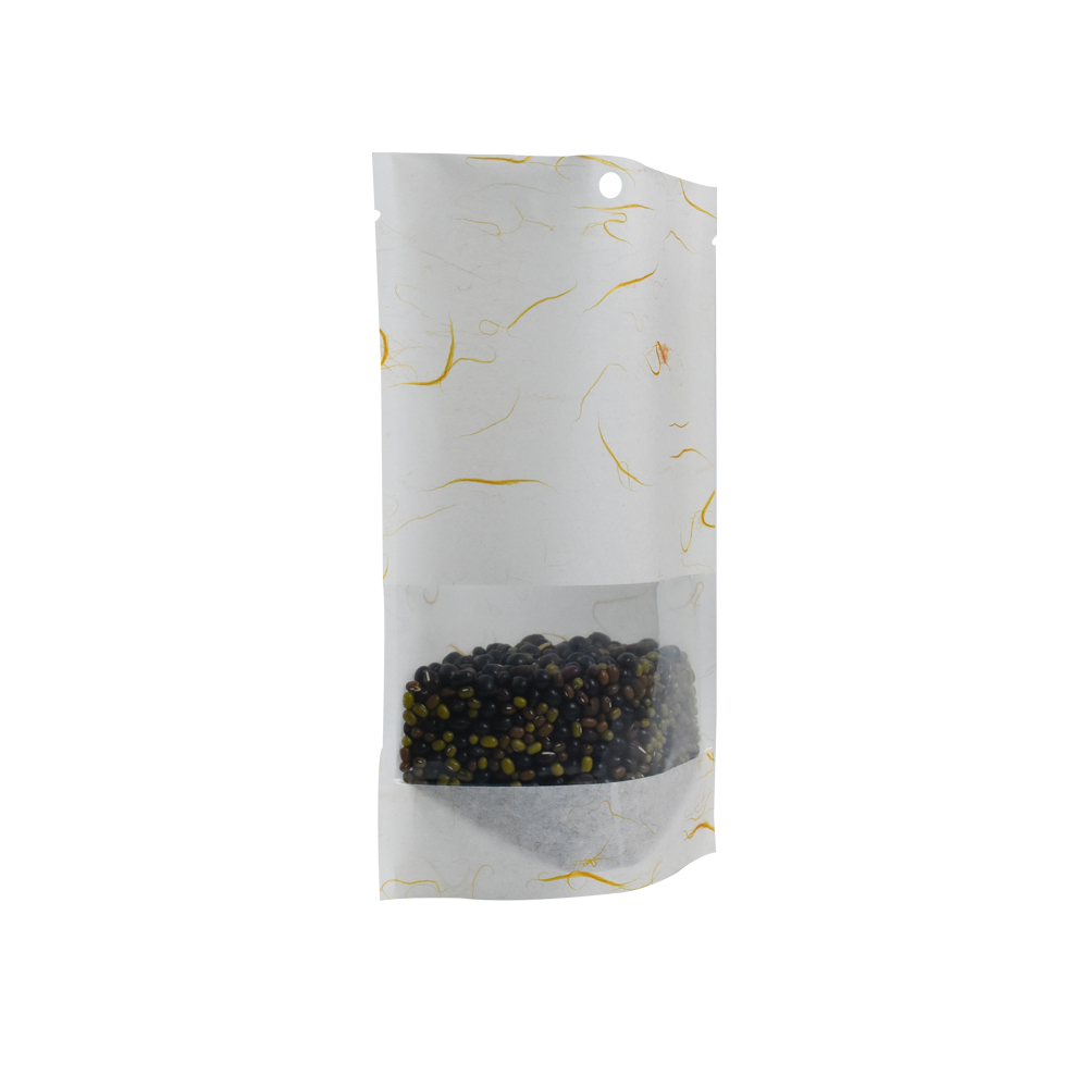 Compostable Rice Paper Bags with Clear Window