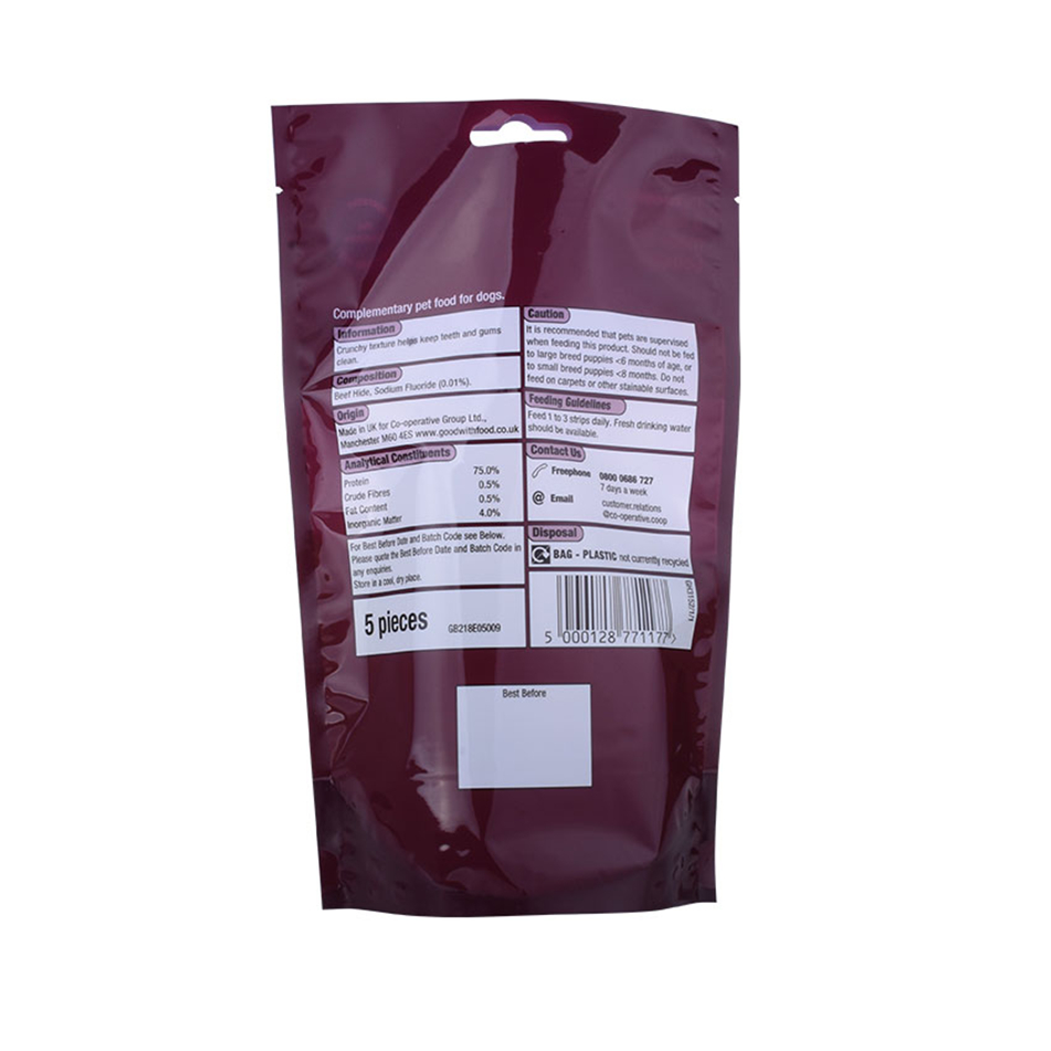 Exquisite Tear Notch Custom Eco Friendly Poly Bags For Food