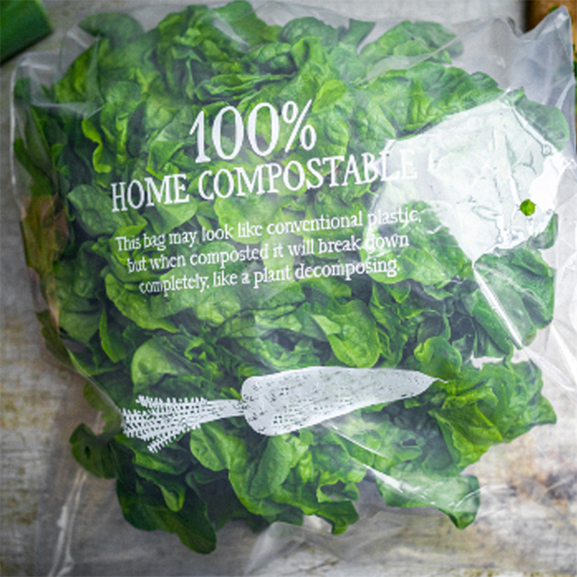 Bolsa de embalagem vegetal biodegradável reutilizável
