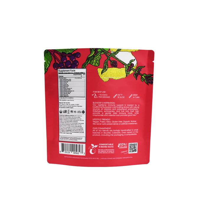 Sustainable Material Direct Food Contact Matt White Glossy Result Stand Up Pouch Coffee