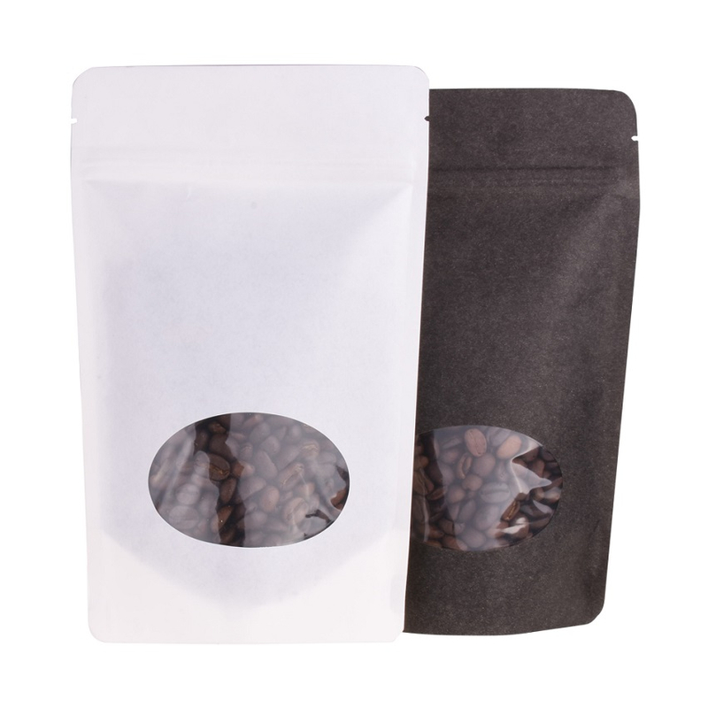 Self Standing Up Kraft Paper Bulk Resealable Cereal Bags for Snack Food