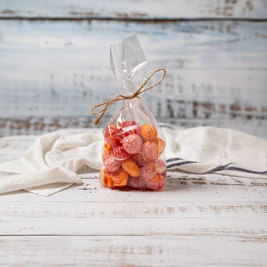 Resealable Compostable Clear Cellophane Candy Bags