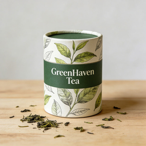 Biodegradable Cardboard Cylinder Tea Packaging