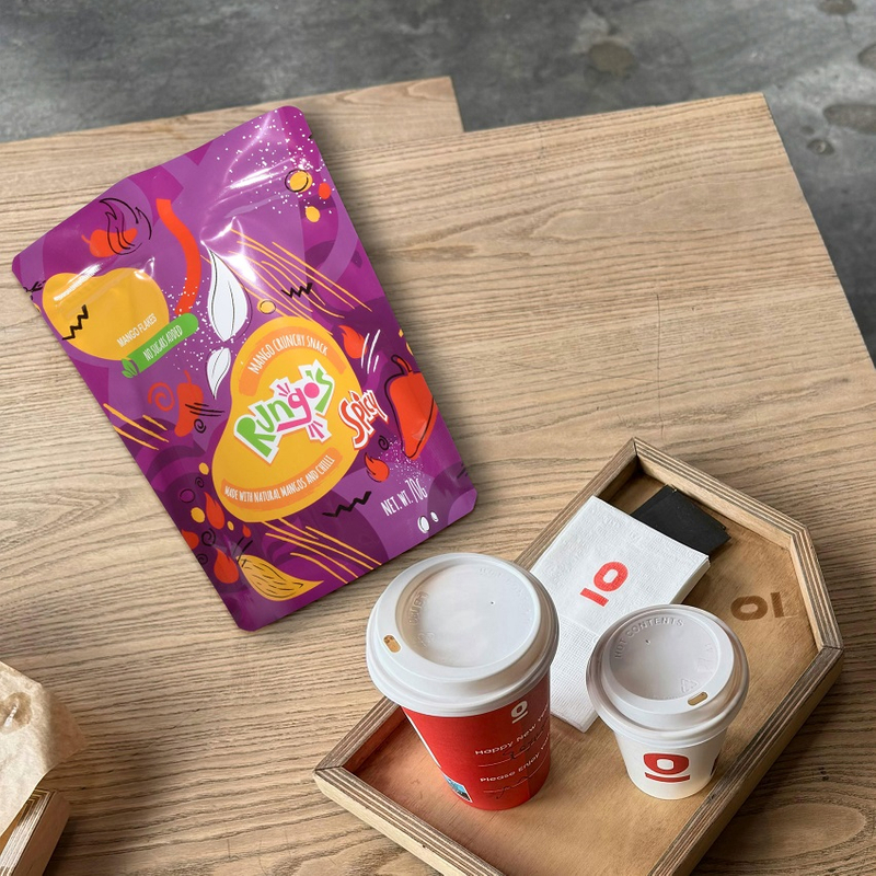 Custom Design Recycled Stand Up Freeze Dry Fruit Pouches​with Digital Printing