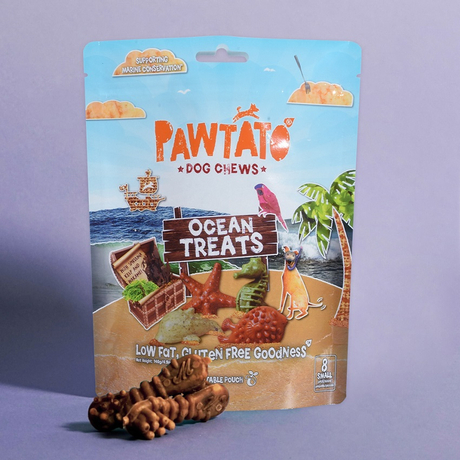 Compostable Dog Treat Packaging Resealable Zipper Lock Dry Chewy Dog Bag