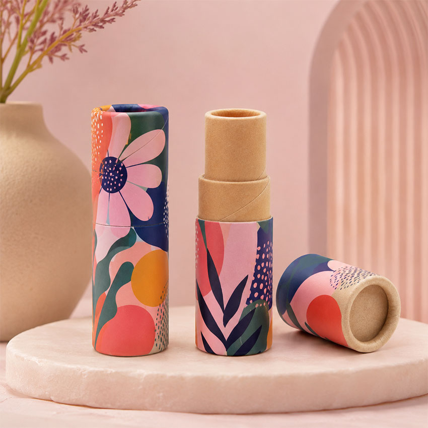 Custom Biodegradable Paper Lipstick Tubes
