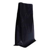 Black Flat Bottom Coffee Bag