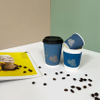 Design a marchio personalizzato 12 once da 8 once da 8 once con coperchi da asporto compostabili con coperchi