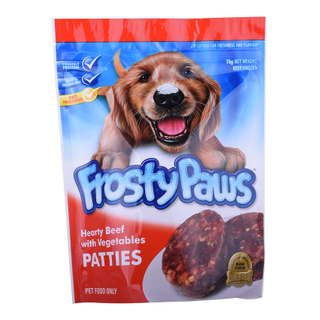 Resealable Flat Bottom Eco Friendly Zip Lock Pouch Dog Cat Treats Snack Package Pet Food Packaging Bags