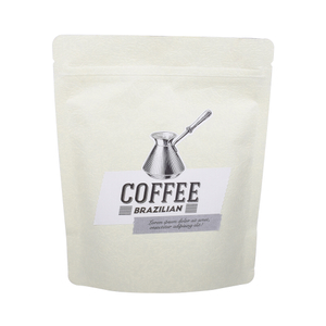 Matte white foil lamination printed doypack for roasted coffee beans
