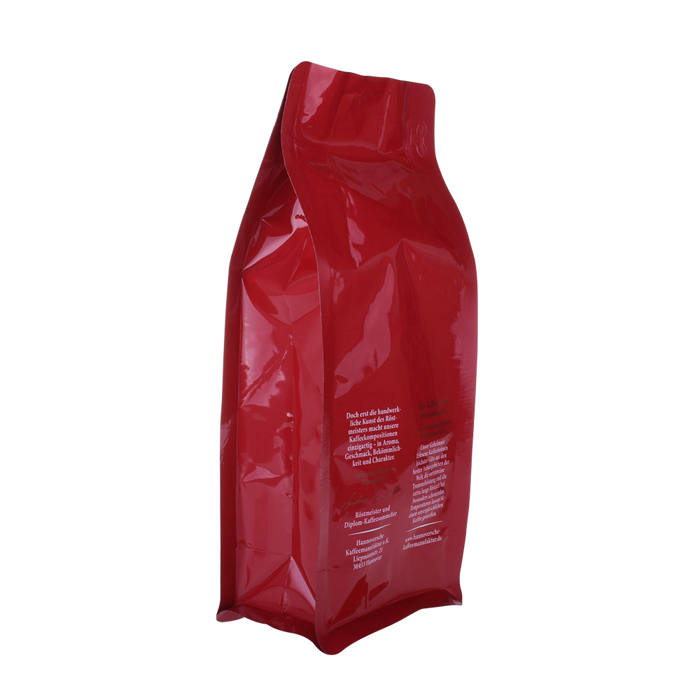 Custom Printed Resealable Compostable Ziplock Bag 500g Plastic Empty Coffee Bag