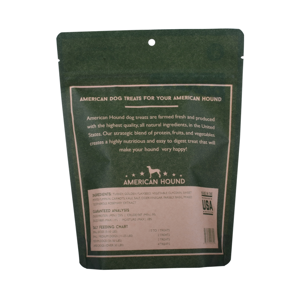 Kraft av høy kvalitet Aluminium Craft Paper Stand Up Pouch Food Bag Window Wholesale