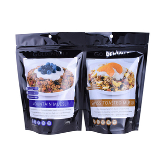 400g Matte Biodegradable Granola Muesli Kraft Stand Up Pouch For Food