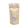Eco Friendly Kraft Paper Biodegradable Window Packaging Pet Food Treatments Food Grade Zipper Doypack