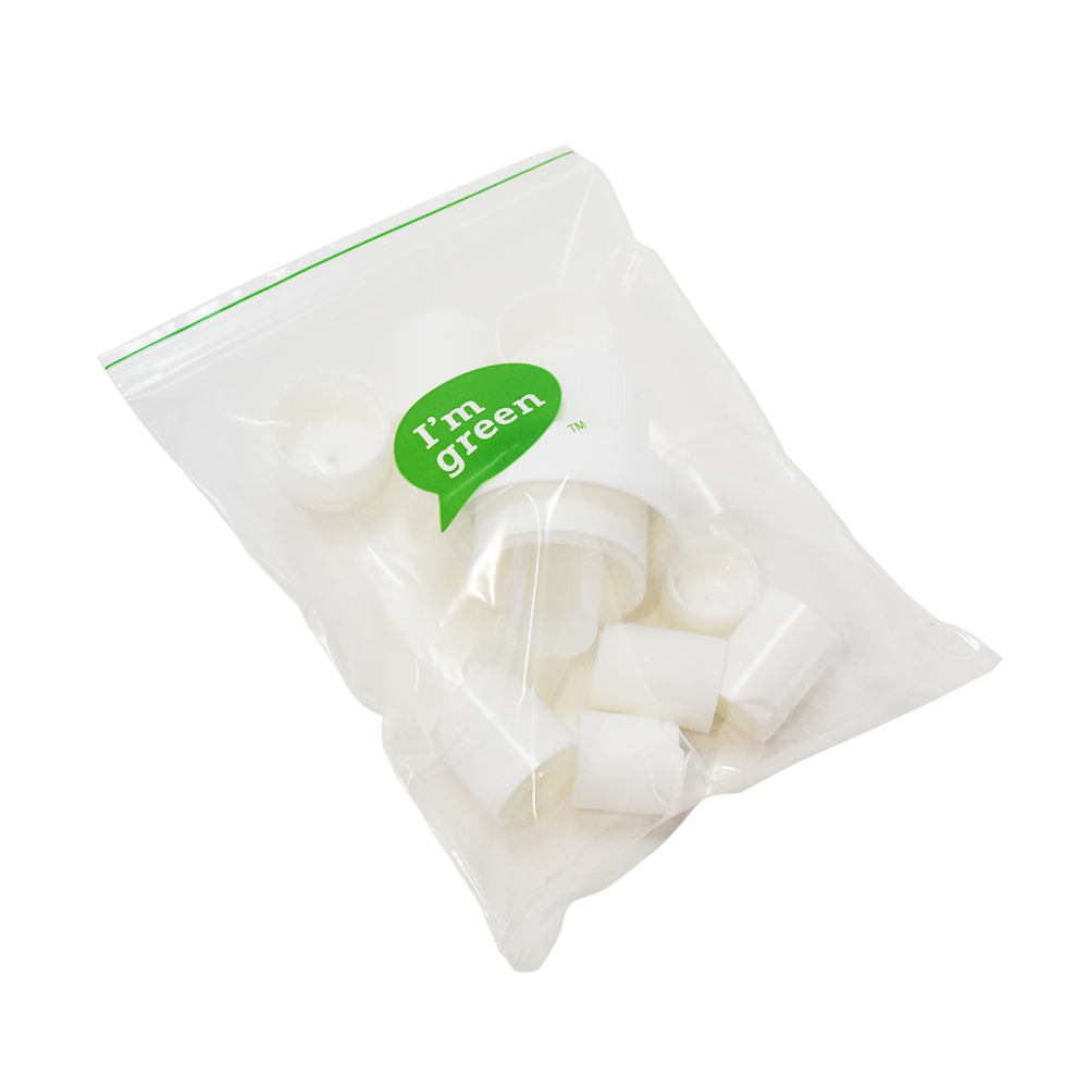 Recyclable Green Sucrose PE Resealable Food Grade Custom Pouch With Zipper