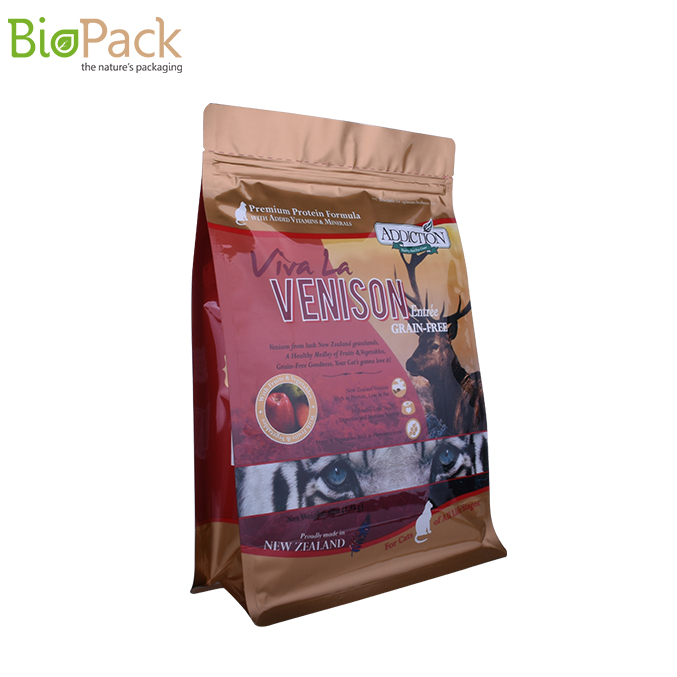 Food Grade Customized Print Large Capacity Toughness Pet Food Packaging Square Bottom Bag