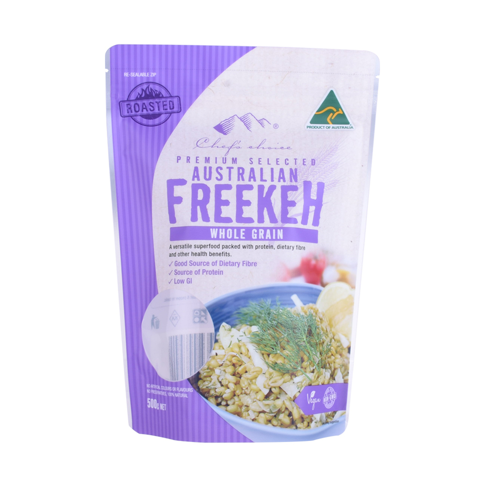 Bahan biodegradable bersertifikat FSC Velcro Stand Up Pouch